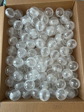 Clear Plastic 2” Capsule Balls for Party Favors / vending machines (qty 275)